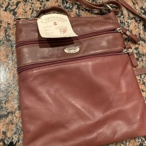 Genuine leather Italian cross body bag